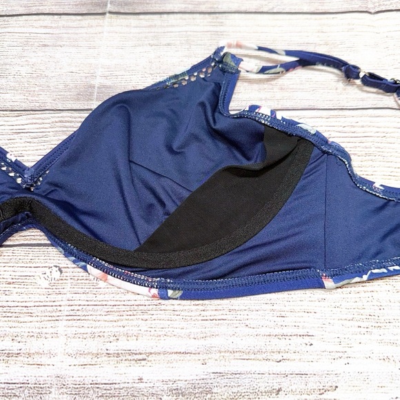 AZURA Australia Ink Botanica Underwire Bikini Swim Top Size 12 - Picture 10 of 14